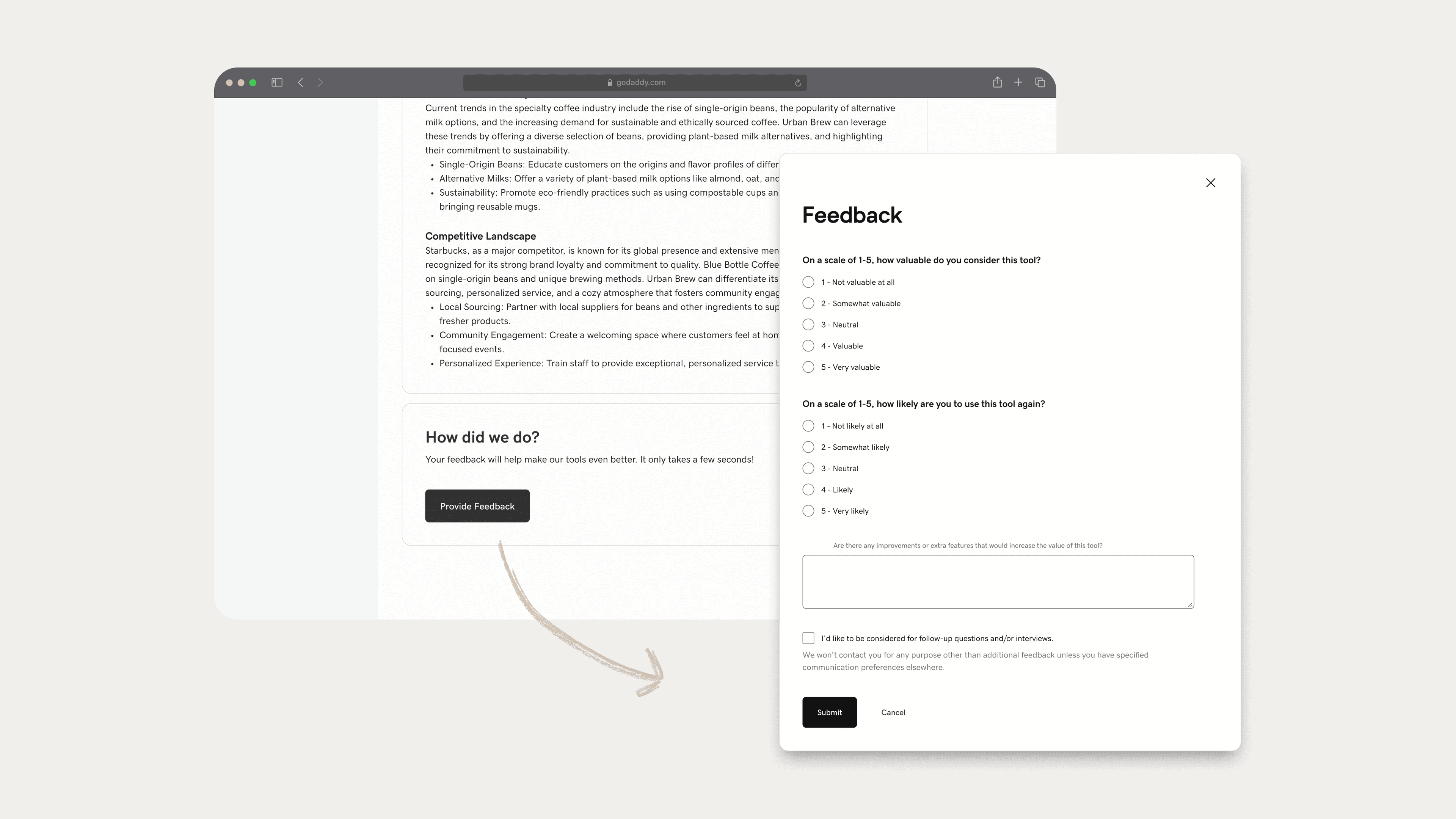Feedback module