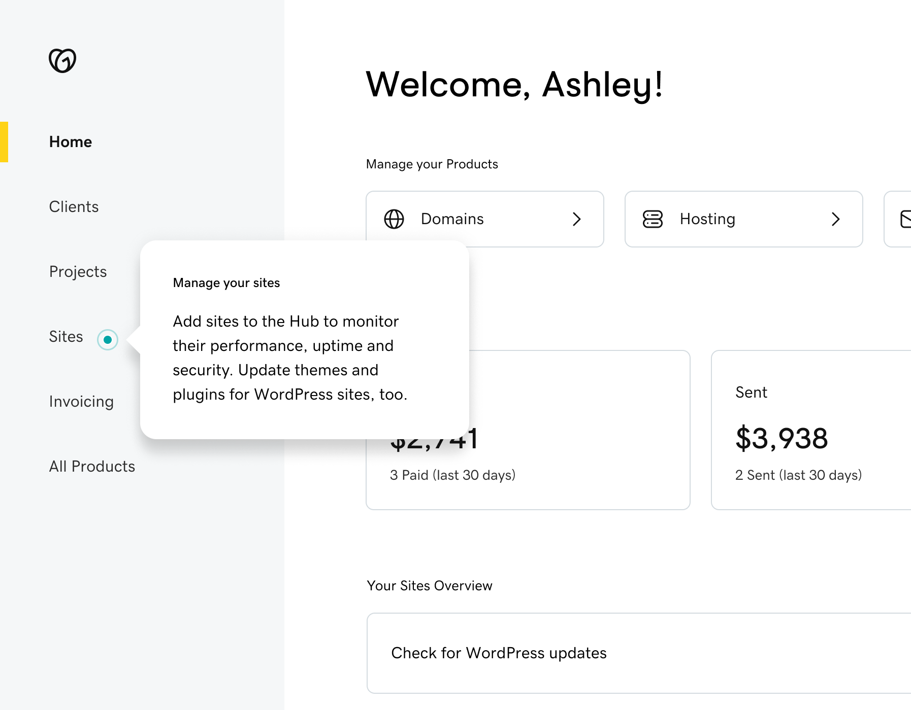 A hotspot component from the foundations council work, contributed back to the main GoDaddy design language.