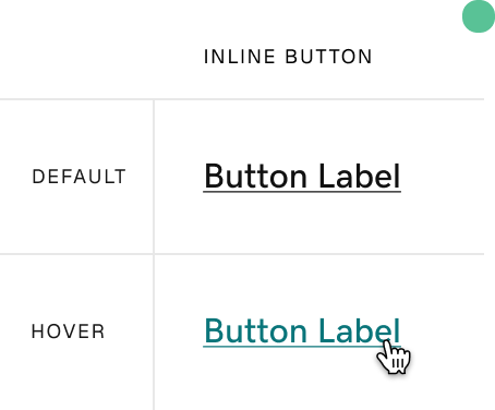 The new inline buttons: an underline distinguishes text from button, and the hover color borrows from the main brand at 4.5:1 contrast.